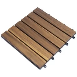 Balkontegel Acacia Hout 30x30 Cm Per 6 Stuks