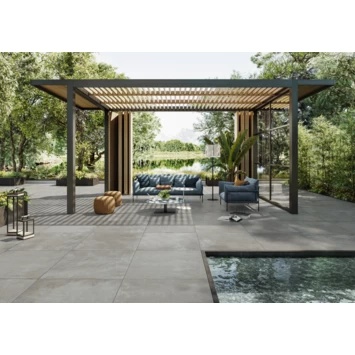 Keramische Terrastegel Bergen Grijs 90x90x2 Cm - Afbeelding 3