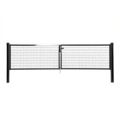 Dubbele Poort Napoli Ral 9005 Zwart 170x400 Cm