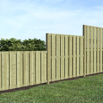 Tuinscherm Grenen Recht 90x180cm - Afbeelding 2