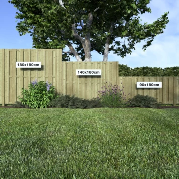 Tuinscherm Grenen Recht 90x180cm - Afbeelding 3