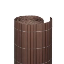 Balkonscherm Pvc Walnoot 90X300 Cm