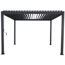Pergola Deluxe Zwart 3,6x3,6m