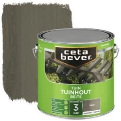 CetaBever Tuinhoutbeits Transparant Grijs Zijdeglans 2,5 L