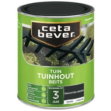 CetaBever Tuinhoutbeits Dekkend Grachtengroen Zijdeglans 750 Ml - Afbeelding 2