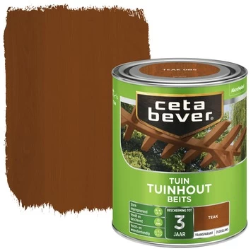 CetaBever Tuinhoutbeits Transparant Teak Zijdeglans 750 Ml - Afbeelding 2