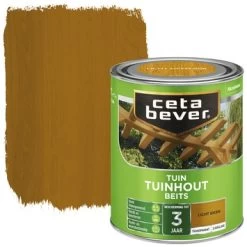 CetaBever Tuinhoutbeits Transparant Licht Eik Zijdeglans 750 Ml