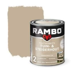Rambo Vintage Pantserbeits Tuin- En Steigerhout Dekkend Poeder Beige Zijdeglans 750 Ml