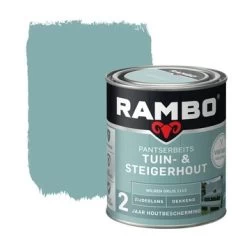 Rambo Vintage Pantserbeits Tuin- En Steigerhout Dekkend Wilgen Grijs Zijdeglans 750 Ml