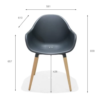 Stoel Odense Zwart - Afbeelding 2