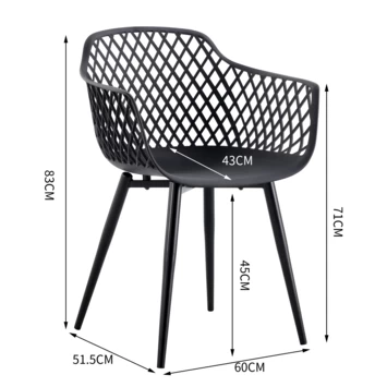 Stoel Savona Zwart - Afbeelding 2