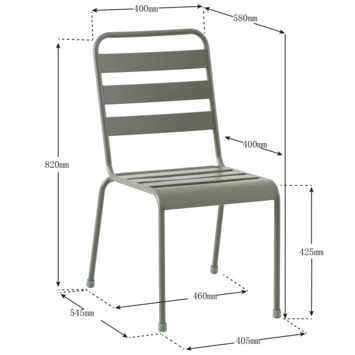 Stoel Digne Legergroen - Afbeelding 2