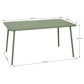 Tafel Tavira Legergroen - Afbeelding 2