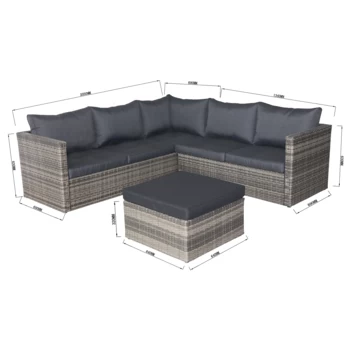 Loungeset Novara Antraciet - Afbeelding 2