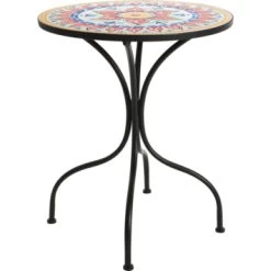 Balkon Tafel Zwart Met Keramieke Blad