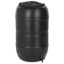 Practo Garden Classic Regenton Zwart Kunststof Incl. Kraan 210 Liter