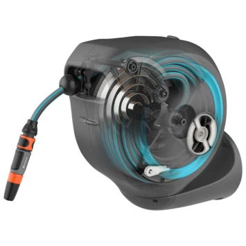 Gardena Wandslangenbox Roll-up 20 Meter Grijs Blauw - Afbeelding 3