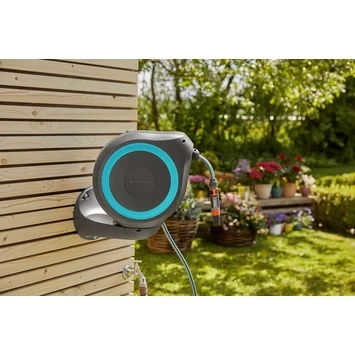 Gardena Wandslangenbox Roll-up 20 Meter Grijs Blauw - Afbeelding 4