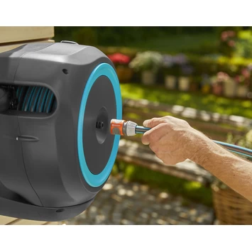 Gardena Wandslangenbox Roll-up 20 Meter Grijs Blauw - Afbeelding 6