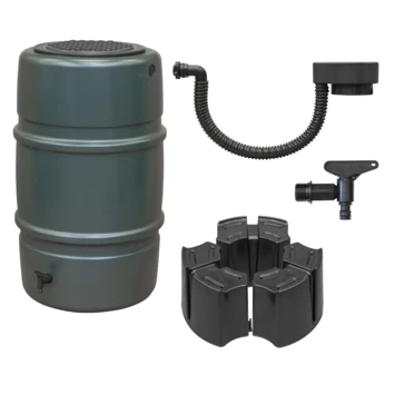 Harcostar Regenton Groen Kunststof 227 Liter Incl. Deelbare Voet, Kraan, Deksel En Vulautomaat - Afbeelding 2