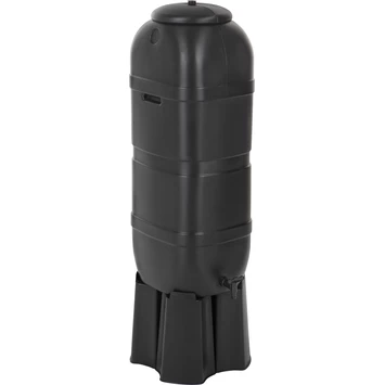 Practo Garden Classic Regenton Zwart Kunststof Met Accessoires 100 Liter